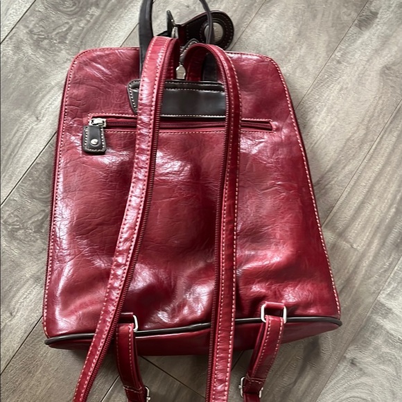 Mouflon Red Leather Mini Backpack - Picture 5 of 16